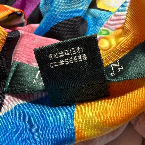 Lauren Ralph Lauren EUC Size 8P Tropical Floral Ruched Faux Wrap Dress (0464) - Picture 10 of 13